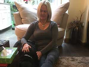 Ronnie having a reiki treatment